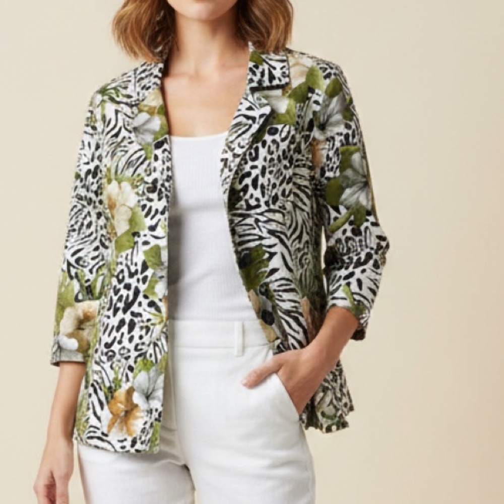 Lane Bryant Floral and Animal Print Blazer size 22/24W